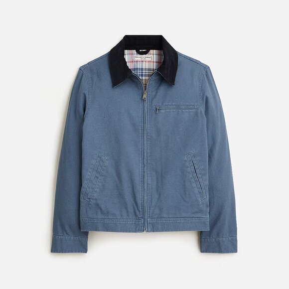 Wallace and Barnes Other - Wallace and Barnes Blue - corduroy collar / flannel lined  Zip-Up Jacket